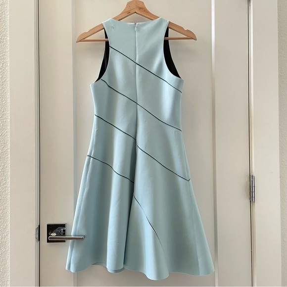 Sachin + Babi Baby Blue Diagonal Trim Y2K Mini A-Line Sleeveless Dress Size 2 - Picture 2 of 11